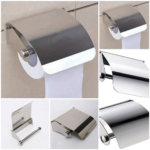 White Stainless Steel Toilet Roll Dispenser